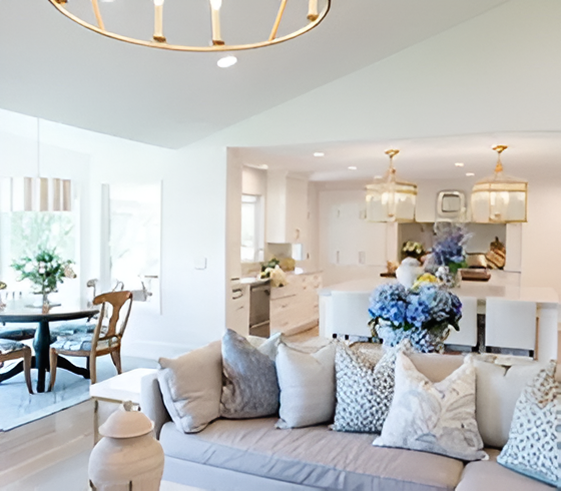 Cozy seating with decorative cushions